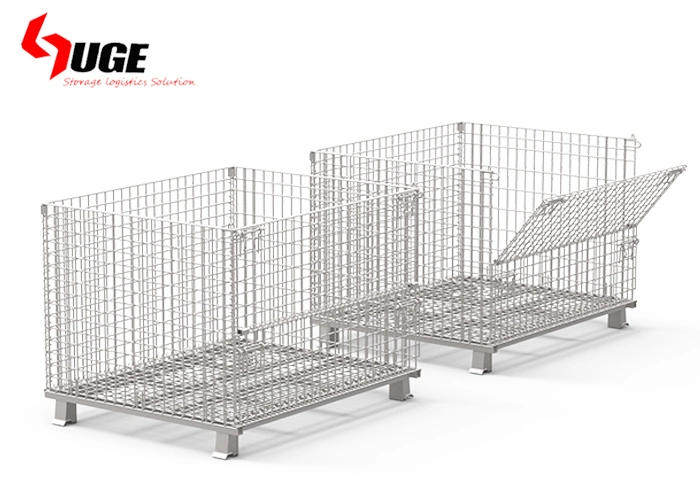 Collapsible Wire Mesh Pallet Box Cage Galvanised