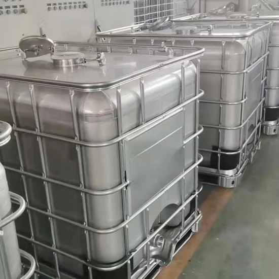 1000L 304 316L Edelstahl-IBC-Tank zur Lagerung chemischer flüssiger Lebensmittel